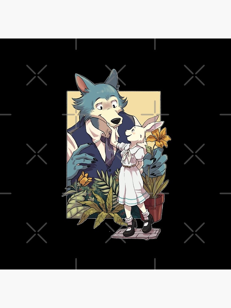 Beastars Cute Couple Legoshi And Haru Shower Curtain - Image 2