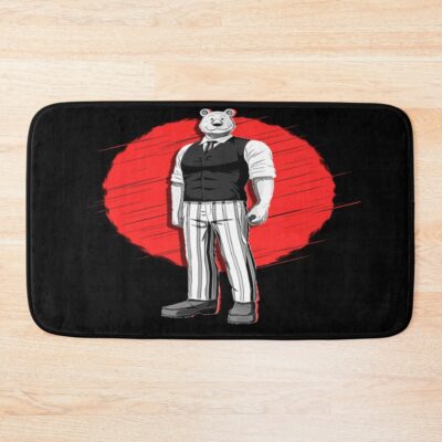 Riz Beastars With Red Background Bath Mat