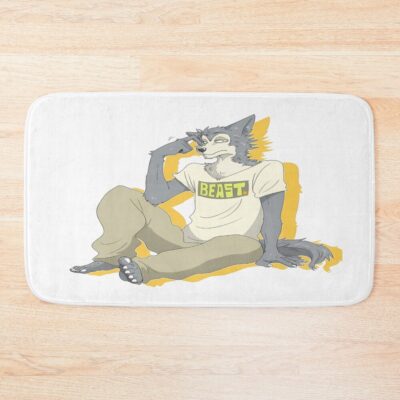 Cute Legoshi Sitting Beastars Bath Mat