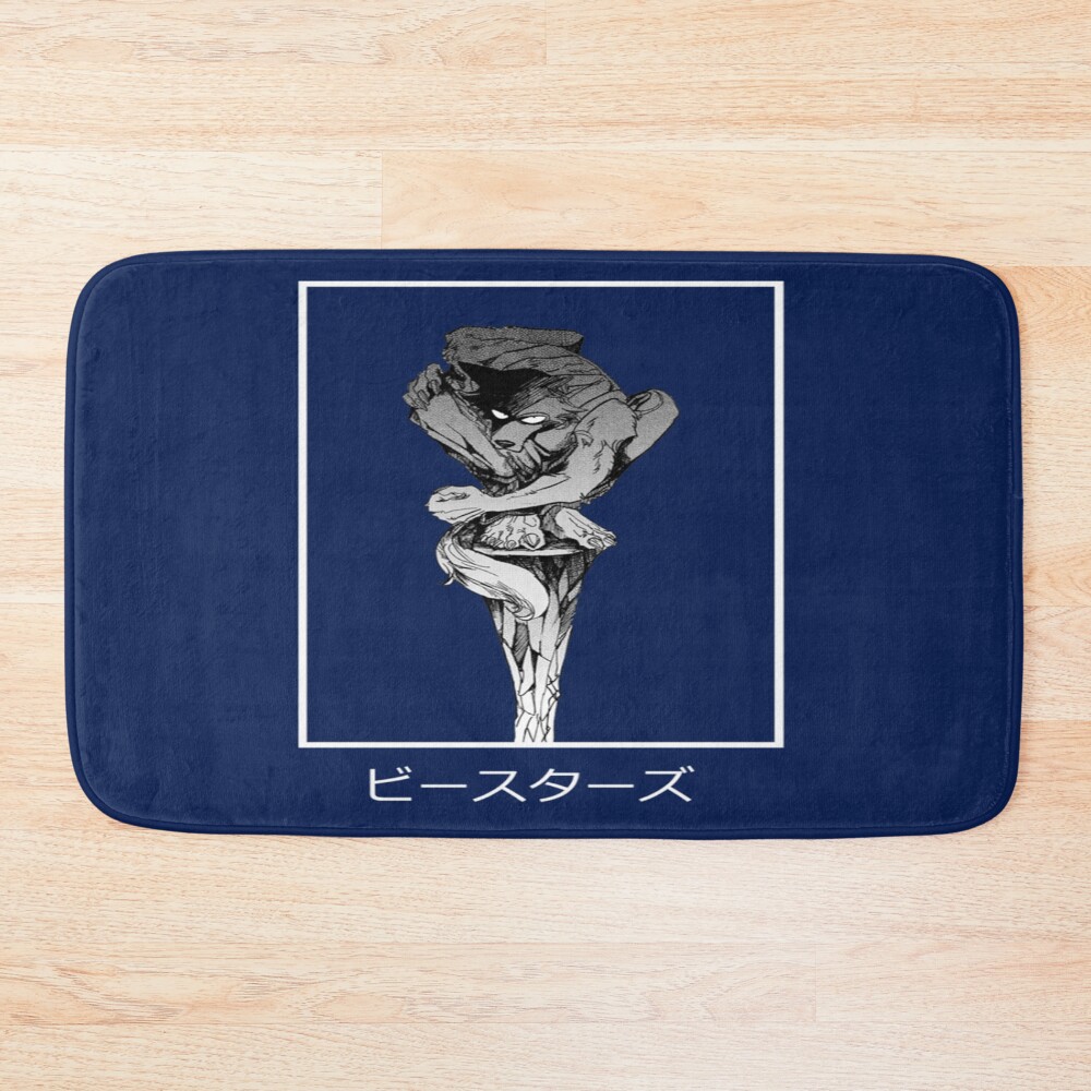 Beastars Anime Legosi Black And Grey Bath Mat
