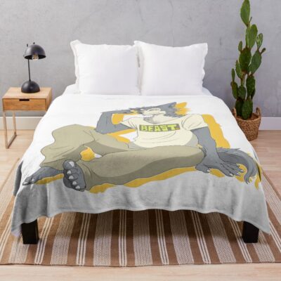 Cute Legoshi Sitting Beastars Throw Blanket
