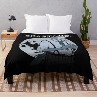 Legoshi Wolf Under The Moon Throw Blanket