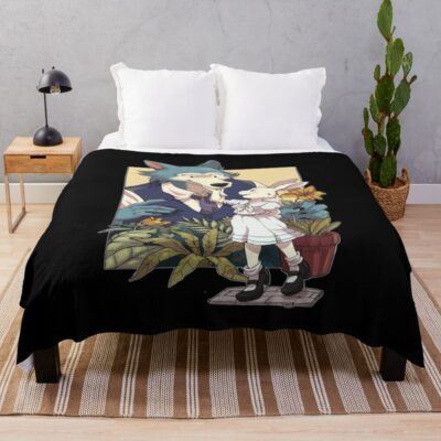 Beastars Cute Couple Legoshi And Haru Throw Blanket