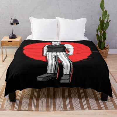 Riz Beastars With Red Background Throw Blanket