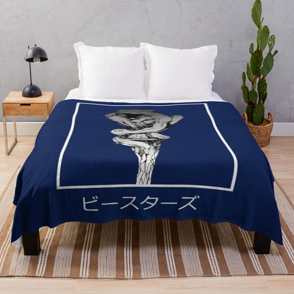 Beastars Anime Legosi Black And Grey Throw Blanket