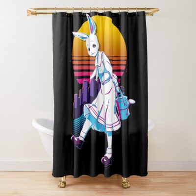 Haru Beastars 80s Retro Shower Curtain
