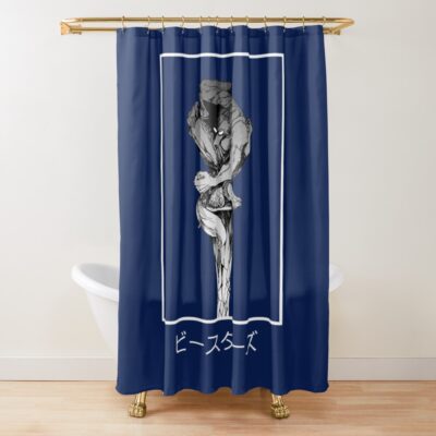 Beastars Anime Legosi Black And Grey Shower Curtain