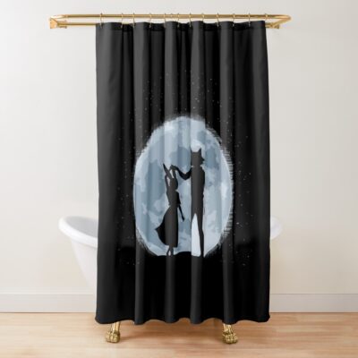 Legoshi Haru Dancing Under Moon Shower Curtain