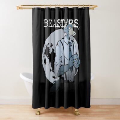 Legoshi Wolf Under The Moon Shower Curtain