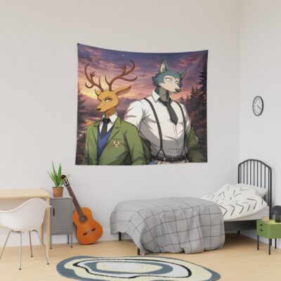 Cool Beastars Louis And Legoshi Tapestry