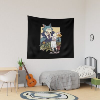 Beastars Cute Couple Legoshi And Haru Tapestry