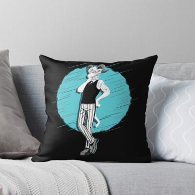 Pina Beastars With Blue Throw Pillow