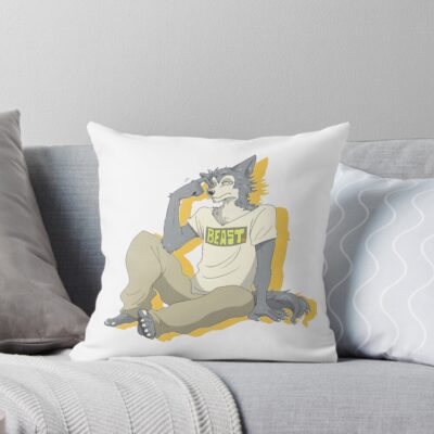 Cute Legoshi Sitting Beastars Throw Pillow