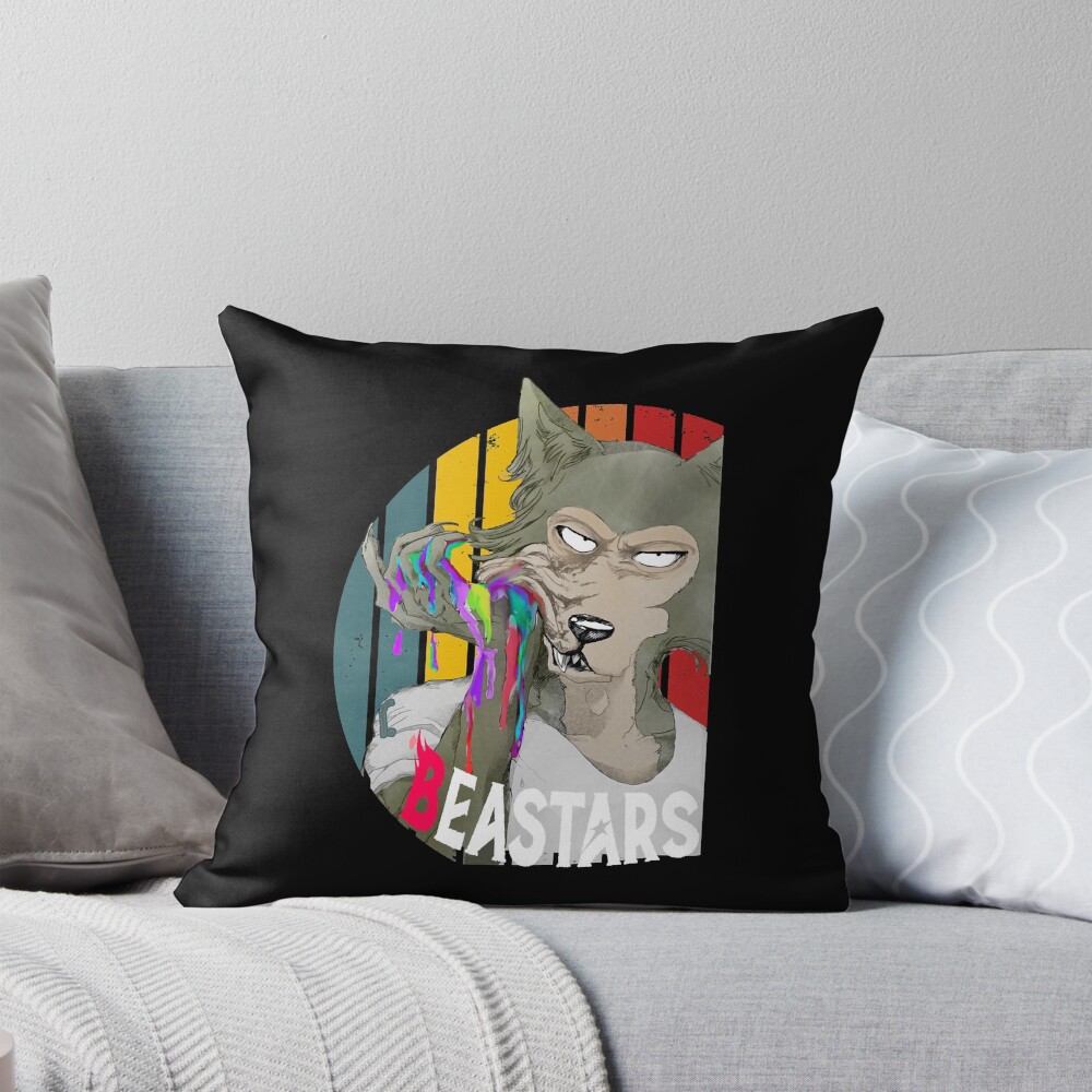 Colorful Legoshi Beastars Japanese Manga Throw Pillow