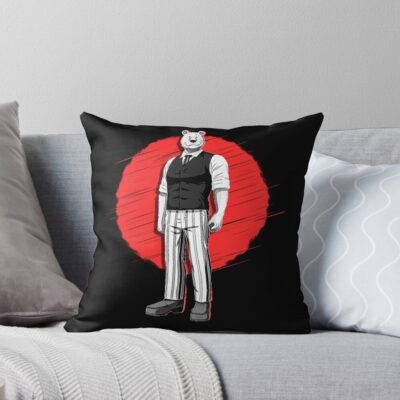 Riz Beastars With Red Background Throw Pillow