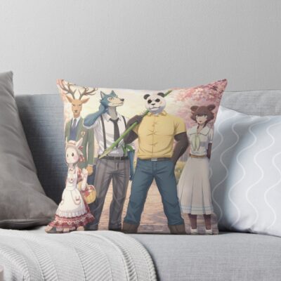 Beastars All Characters In One Throw Pillow