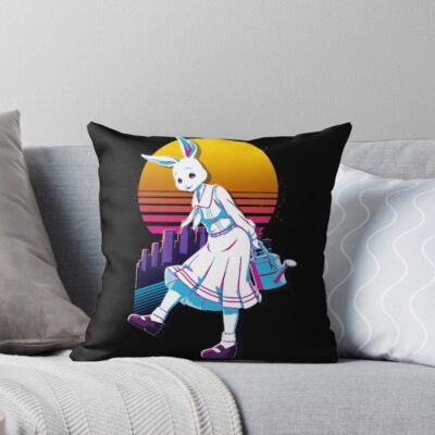 Haru Beastars 80s Retro Throw Pillow