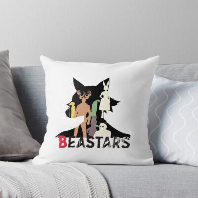 Beastars Legoshi Haru And Other Characters Throw Pillow