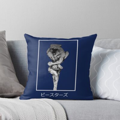 Beastars Anime Legosi Black And Grey Throw Pillow